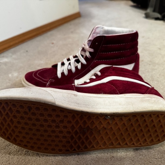 Sk8 Hi Vans Red Suede Men’s 9.5 M - Picture 5 of 5